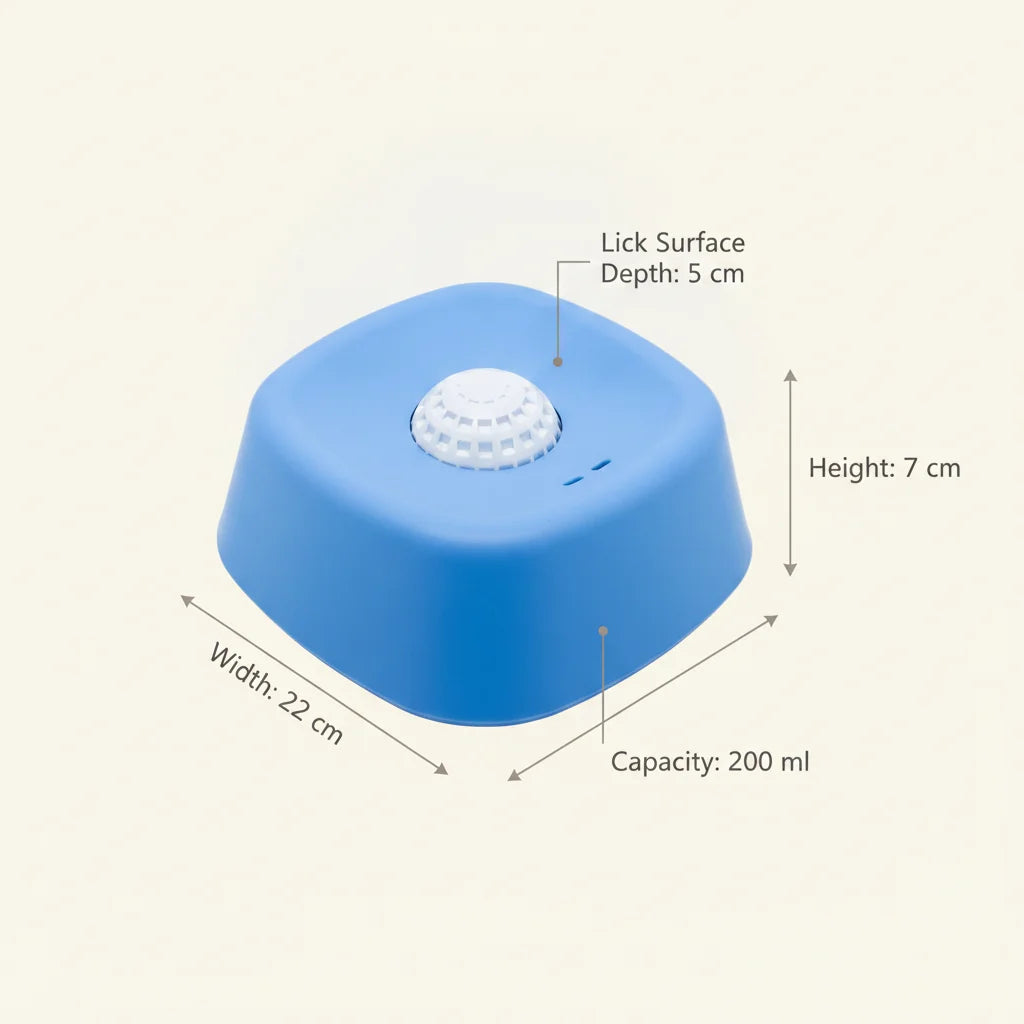 Slow Feed Licking Bowl — dimensions